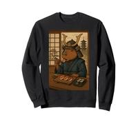 Samurai Capibara Sushi Japonés para Niños Niñas Hombres Mujeres Sudadera