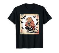 Samurai Capybara Japanese Vintage Retro Style Camiseta