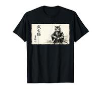 Samurai Cat Warrior Japanese Art Feline Katana Camiseta