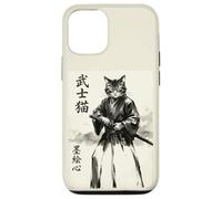 Samurai Cat Warrior Japanese Art Feline Katana Carcasa para iPhone 12/12 Pro