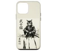 Samurai Cat Warrior Japanese Art Feline Katana Carcasa para iPhone 12 Mini
