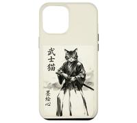 Samurai Cat Warrior Japanese Art Feline Katana Carcasa para iPhone 12 Pro MAX