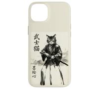 Samurai Cat Warrior Japanese Art Feline Katana Carcasa para iPhone 14 Plus