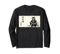 Samurai Cat Warrior Japanese Art Feline Katana Manga Larga