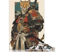 Samurai Cheetah Puzzles Imposible,desafío para Adultos Juego Educativo 1500 Piezas Obra De Arte De Juego De para Adultos Y Niños A Partir De 12 Años 1500pcs (85x57cm)