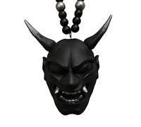 Samurai - Colgante colgante para coche con casco japonés Samurai Hannya, máscara de demonios japoneses, dije de espejo retrovisor de coche, colgante de moda para decoración de coche (J)