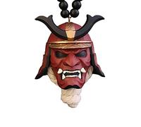 Samurai - Colgante colgante para coche con casco japonés Samurai Hannya, máscara de demonios japoneses, dije de espejo retrovisor de coche, colgante de moda para decoración de coche (A)
