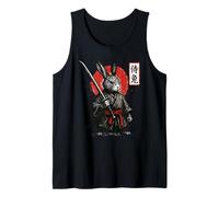Samurai Conejo Japonés Vintage Ukiyo-e Arte Camiseta sin Mangas