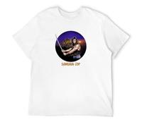 Samurai Cop 80S B-Movie T Shirt 18 tee|T-Shirt Men's Man White L