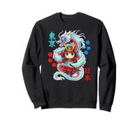 Samurai de Anime Kawaii Protegido por dragón japonés Sudadera
