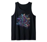 Samurai DJ EDM Techno House Music Divertido Japonés Camiseta sin Mangas