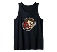Samurai Erizo Spiky Retro Warrior Camiseta sin Mangas