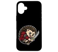 Samurai Erizo Spiky Retro Warrior Carcasa para iPhone 16 Plus
