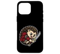 Samurai Erizo Spiky Retro Warrior Carcasa para iPhone 16 Pro Max