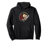Samurai Erizo Spiky Retro Warrior Sudadera con Capucha