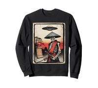 Samurai Esqueleto Japón OVNI Divertido Japonés Ukiyo-e Arte Sudadera