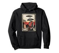 Samurai Esqueleto Japón OVNI Divertido Japonés Ukiyo-e Arte Sudadera con Capucha