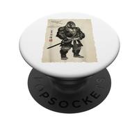 Samurai Gorilla Warrior Tinta Arte japonés Fresco Katana PopSockets PopGrip Adhesivo
