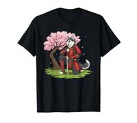 Samurai Husky Japonés Guerrero Ukiyo-E Tradicional Camiseta