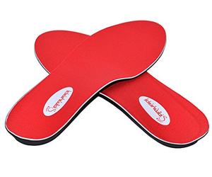 Samurai Insoles Insertos de calzado para pies planos - Simplemente inserte nuestras plantillas para soporte de arco calzado ortótico inserta M6-6.5/W8-8.5 Rojo