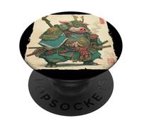 Samurai Jabalí Arte Japonés Vintage Guerrero Cerdo Zodíaco Regalo PopSockets PopGrip Adhesivo