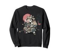 Samurai Jabalí Guerrero Japonés Ukiyo-e Estilo Atardecer Sudadera