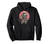 Samurai Jabalí Guerrero Japonés Ukiyo-e Estilo Vintage Sudadera con Capucha