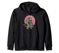 Samurai Jabalí Guerrero Japonés Ukiyo-e Estilo Vintage Sudadera con Capucha