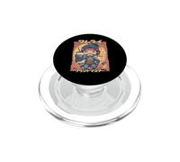 Samurai japonés Boba Tea Warrior Ukiyo Bubble Tea Samurai PopSockets PopGrip para MagSafe