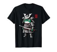 Samurai Japonés Rana Gruñona Mitología Japonesa Kanji Manga Camiseta