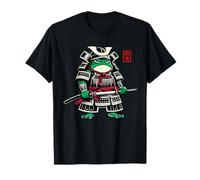Samurai Japonés Rana Gruñona Mitología Japonesa Kanji Manga Camiseta