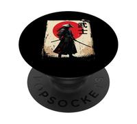 Samurai japonés Vintage Fighter Retro Art Design PopSockets PopGrip Adhesivo