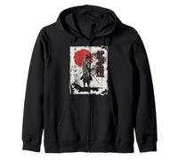 Samurai japonés Vintage Fighter Retro Art Design Sudadera con Capucha