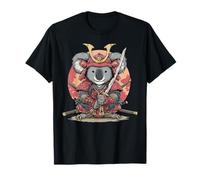 Samurai Koala Guerrero Japonés Ukiyo-e Estilo Vintage Camiseta
