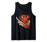 Samurai Máscaras Espíritu Temible Guerrero Demonio Camiseta sin Mangas
