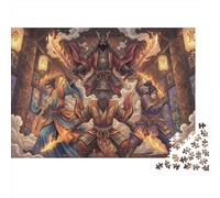Samurái Matando Fantasmas Puzzle 1000 Piezas Adultos Y Niños,Anti-estrés,14 Años+,Deco Pared,Desafío,Regalo Ideal,Premium,Cartón,Rompecabezas,Relax,Reto,Educativo 52x38cm