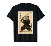 Samurai Nutria Guerrero Cultura Japonesa Ukiyo-E Manga Camiseta