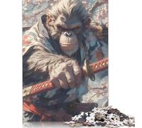 Samurai Orangutan Resolve Puzzle Imposible,desafío for Adults Juego Educativo 1000 Piezas Obra De Arte De Juego De para Adultos Y Niños A Partir De 12 Años 1000pcs (75x50cm)