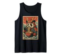Samurai Panda Comiendo Ramen Japonés para Niños, Niñas Hombres Mujeres Camiseta sin Mangas