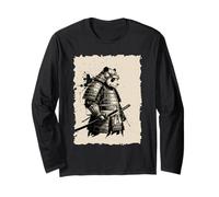 Samurai Panda Guerrero Arte Japonés Anime Panda Samurai Manga Larga