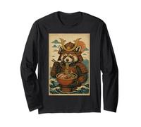 Samurai Panda Rojo Ramen Japonés para Niños, Niñas Hombres Mujeres Manga Larga