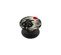 Samurai Pug Dog Japanese Wash Painting - Sumi-e Art PopSockets PopGrip Adhesivo