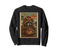 Samurai Raccoon Sushi japonés para niños, niñas, hombres y mujeres Sudadera