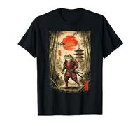 Samurai Rana Divertida Rana Japonés Vintage Art Sapo Meme Camiseta