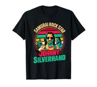 Samurai Rock Star Johnny Silverhand, diseño motivacional Camiseta