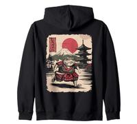 Samurai Sapo Rana Vintage Japonés Sudadera con Capucha