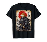 Samurai Shiba Inu Warrior Ukiyo - Perro japonés Camiseta