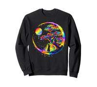 Samurai Silueta Árbol Luna Arte Japonés Ilustración Sudadera