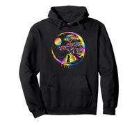 Samurai Silueta Árbol Luna Arte Japonés Ilustración Sudadera con Capucha