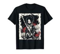 Samurai Skull Dark Fantasy Warrior Gothic Anime Horror Art Camiseta